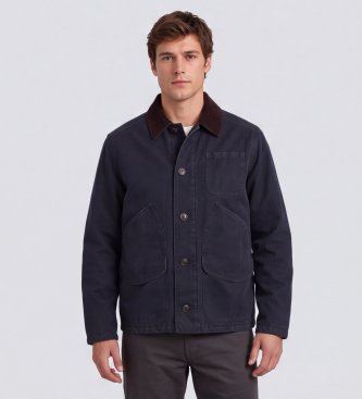 Filson Giacca Insulated Canvas Outfitter blu navy