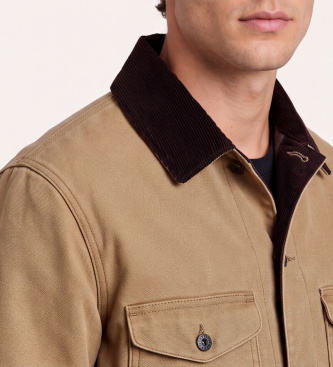 Filson Veste Rustic Canvas Journeyman marron clair
