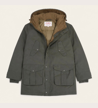 Filson Parka Waxed Field Down verde
