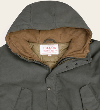Filson Parka Waxed Field Down verde
