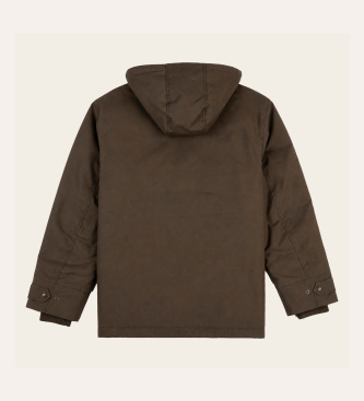 Filson Parka Waxed Mountain verde-marrone