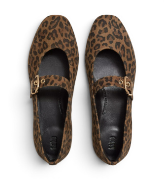 Fitflop Ballerine in pelle Delicato Mary Jane marrone