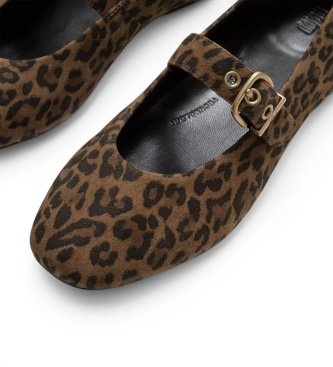 Fitflop Ballerine in pelle Delicato Mary Jane marrone