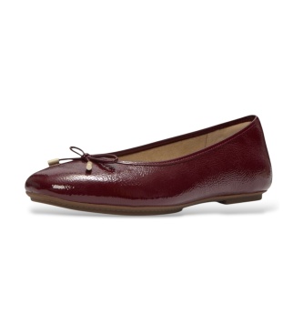 Fitflop Balerinke iz usnja Delicato Bow bordo rdeče