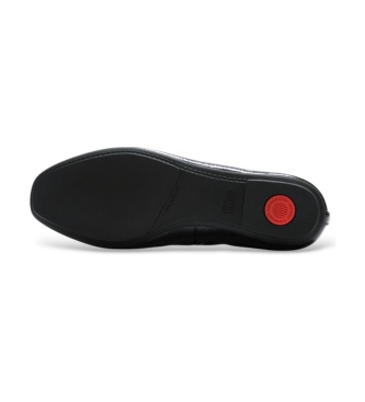 Fitflop Balerinke iz usnja Delicato Bow črne