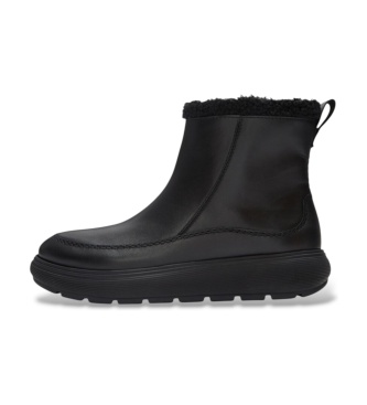 Fitflop Usnjeni škornji iQ-ComFF črni