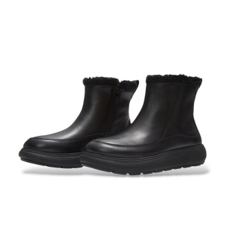 Fitflop Usnjeni škornji iQ-ComFF črni