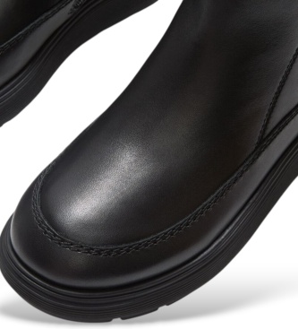 Fitflop Usnjeni škornji iQ-ComFF črni