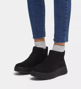 Fitflop F-Mode Leather Ankle Boots preto