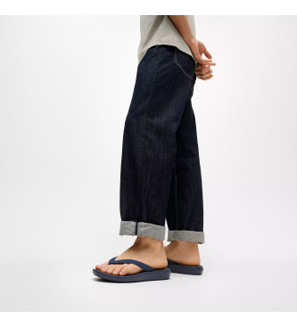 Fitflop Chanclas iQushion Textured-Strap marinblå