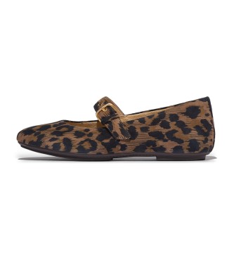 Fitflop Delicato Leopard brown leather shoes