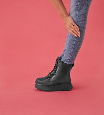 Fitflop F-Mode Ankelstövlar i läder svart