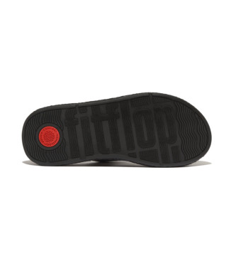 Fitflop F-mode Usnjeni sandali Espadrille črne barve