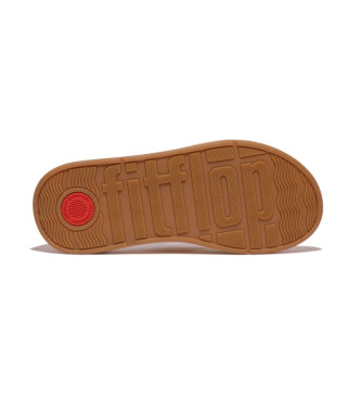 Fitflop F-Mode Twist zlati usnjeni sandali