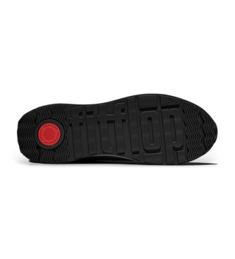 Fitflop Sapatos de couro F-Mode T-Toe Wave Shoes preto