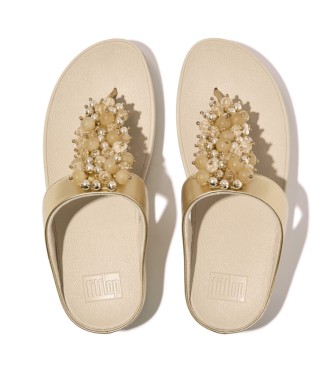 Fitflop Sandali Fino Bauvle dorati con perline