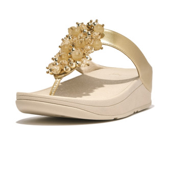 Fitflop Fino Bauvle-perle-sandaler i guld