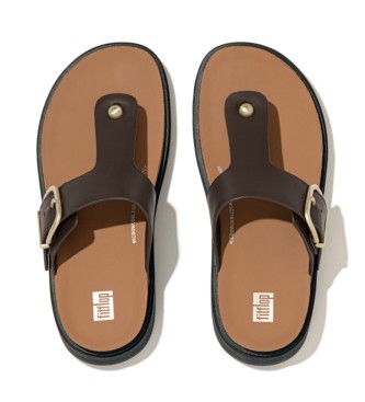 Fitflop Gen-FF brown leather sandals