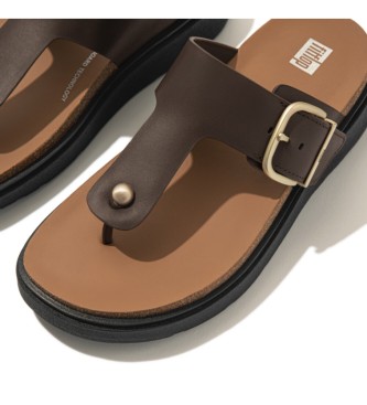 Fitflop Gen-FF bruin leren sandalen