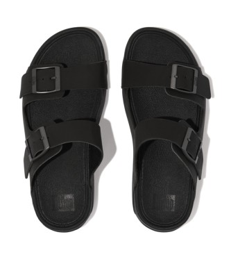 Fitflop Gogh Moc usnjeni sandali črne barve