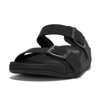 Fitflop Gogh Moc usnjeni sandali črne barve