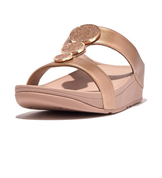 Fitflop Halo rosa sandaler med prlcirkel
