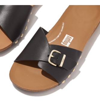 Fitflop iQushion leather sandals black
