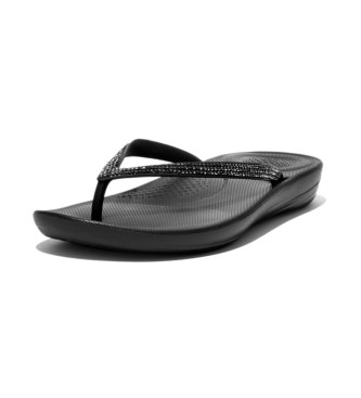 Fitflop Flip Flops Iqushion Sparkle schwarz