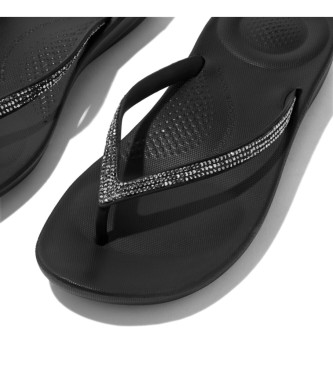 Fitflop Flip Flops Iqushion Sparkle schwarz