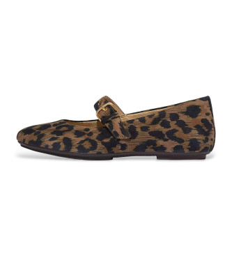 Fitflop Delicato ballerinaskor i lder med djuravtryck