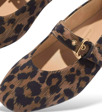 Fitflop Delicato ballerinaskor i lder med djuravtryck