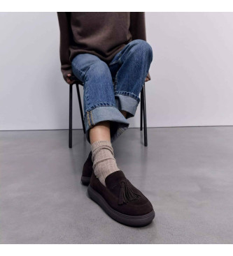 Fitflop Mocassins  glands en daim chocolat iQ-COMFF