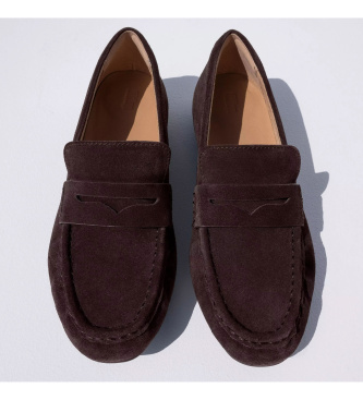Fitflop Mocassini in Pelle Delicato marrone scuro