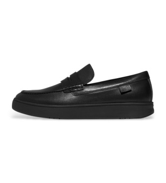 Fitflop Rally-loafers i lder, sort