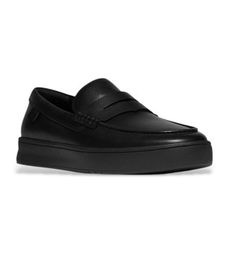 Fitflop Rally-loafers i lder, sort