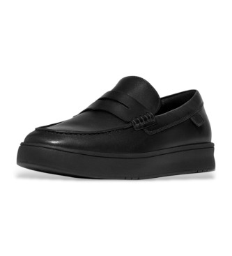 Fitflop Rally-loafers i lder, sort