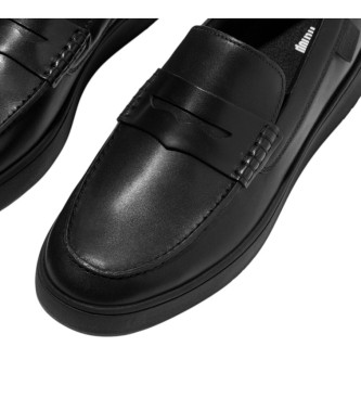 Fitflop Rally-loafers i lder, sort