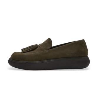 Fitflop Iq-Comff Olive Green Suede Moccasins