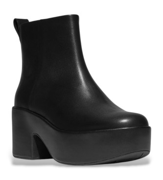 Fitflop Botas de couro com plataforma preto