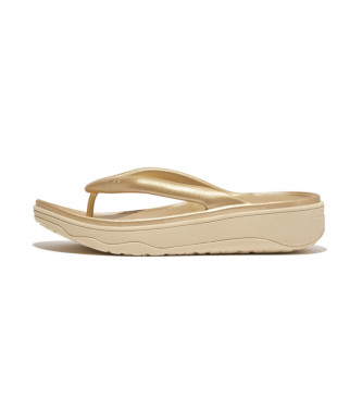Fitflop Relief metallic recovery gold flip flops