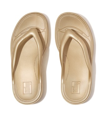 Fitflop Relief metallic recovery gold flip flops