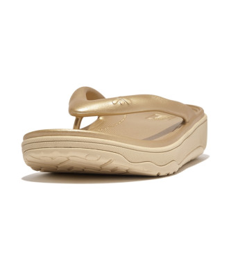 Fitflop Japonki Relief metalic recovery gold