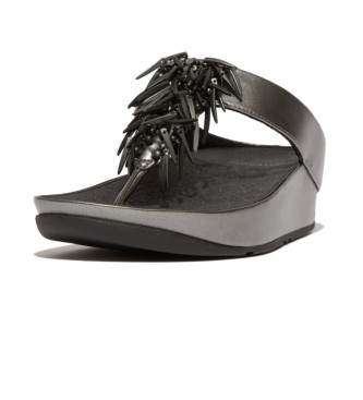 Fitflop Rumba Beaded Silver Sandals