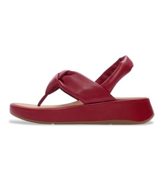 Fitflop F-Mode Knot leather sandals red