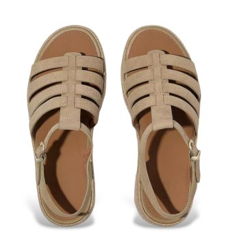 Fitflop Sandali da pescatore in pelle marrone