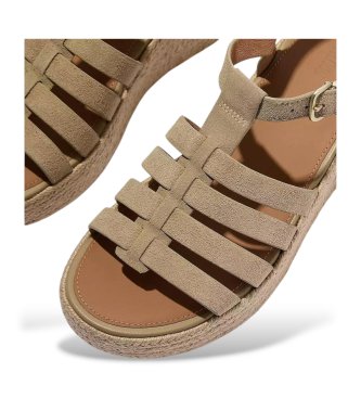 Fitflop Sandali da pescatore in pelle marrone