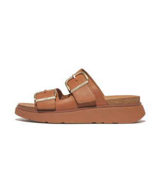 Fitflop Gen-F Buckle brown leather sandals