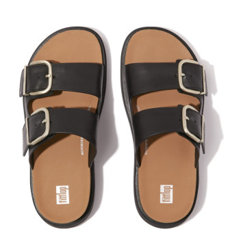Fitflop Gen-F Buckle leather sandals black