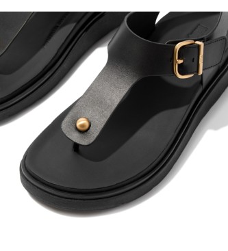 Fitflop Skórzane sandały Gen-FF czarne