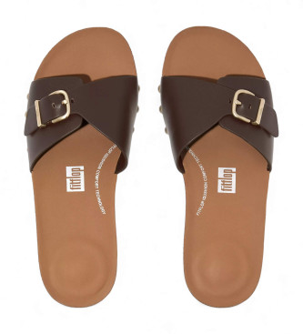 Fitflop Brown Iqushion Leather Sandals